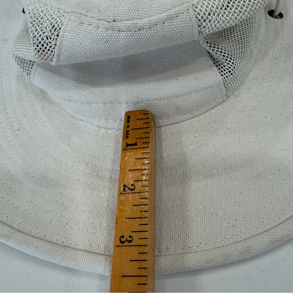 Dorfman Pacific Canvas‎ Adult Hat Floater Cream Chin Strap Outdoors Boat Fishing